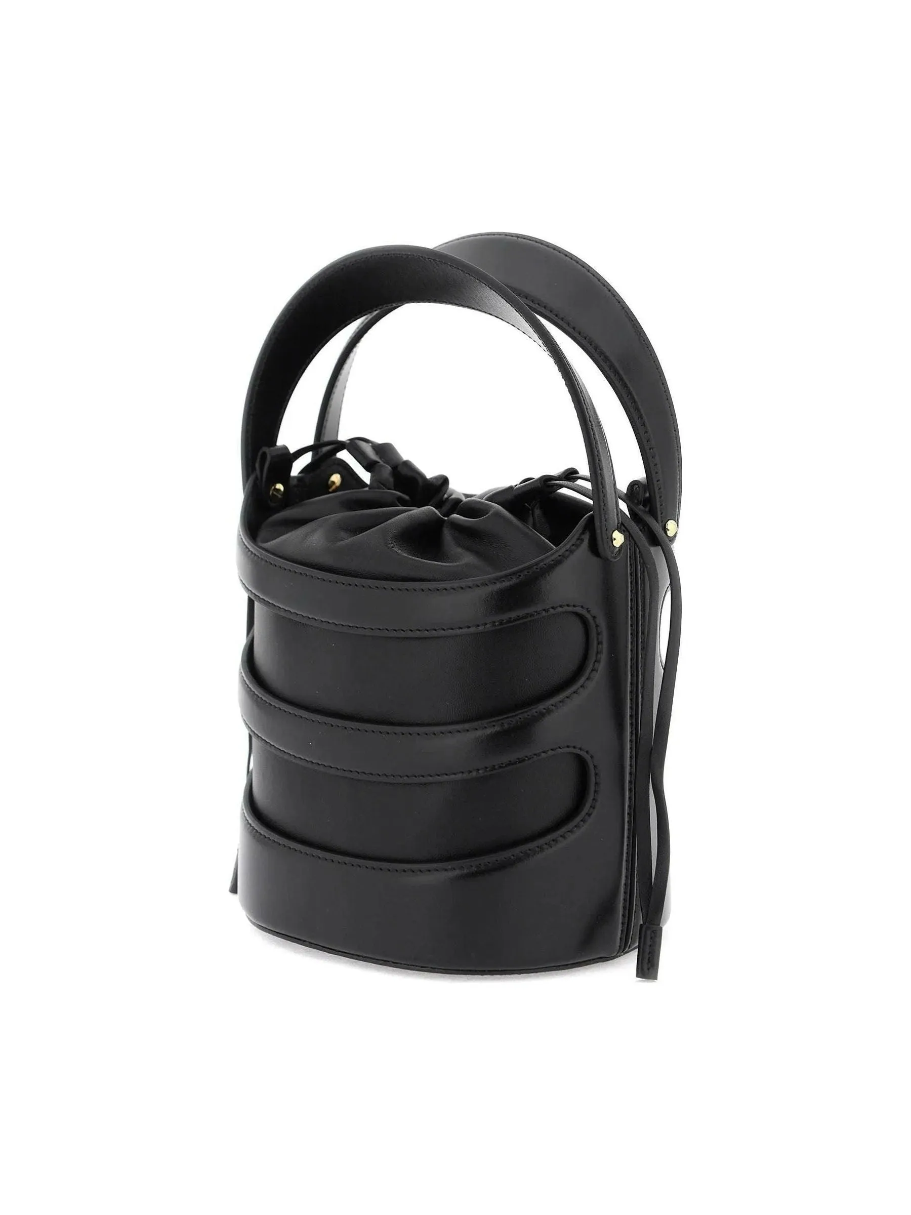 Rise Structured Leather Bucket Bag