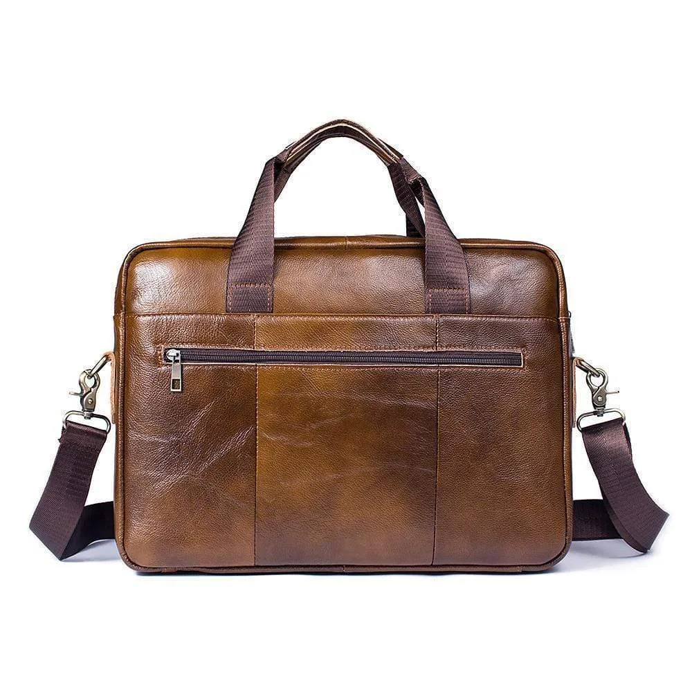 Rossie Viren  Handmade Vintage Leather Briefcase For Men