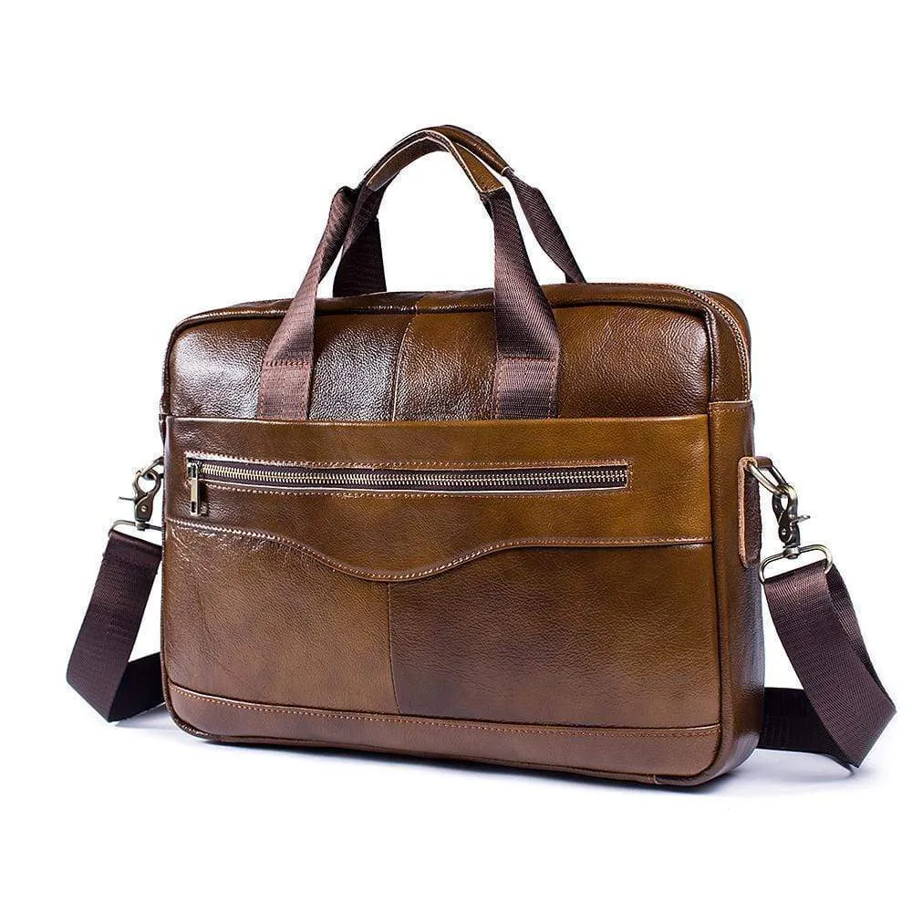 Rossie Viren  Handmade Vintage Leather Briefcase For Men