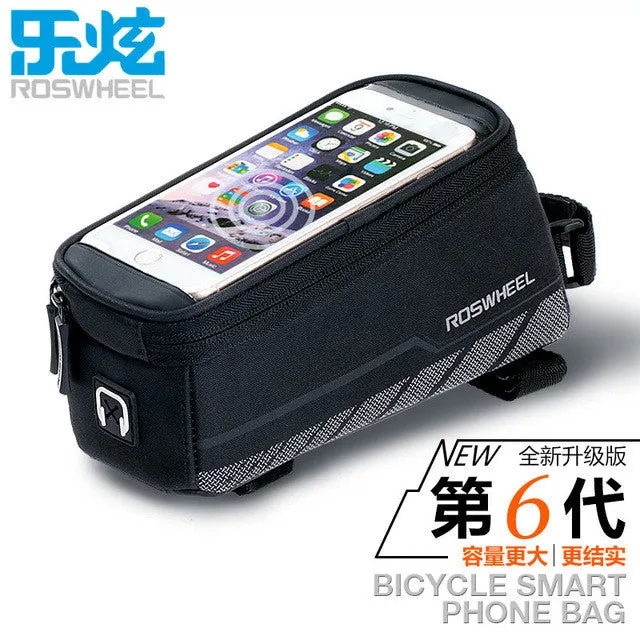 ROSWHEEL BICYCLE BAGS CYCLING BIKE FRAME IPHONE BAGS  HOLDER PANNIER MOBILE PHONE BAG CASE POUCH