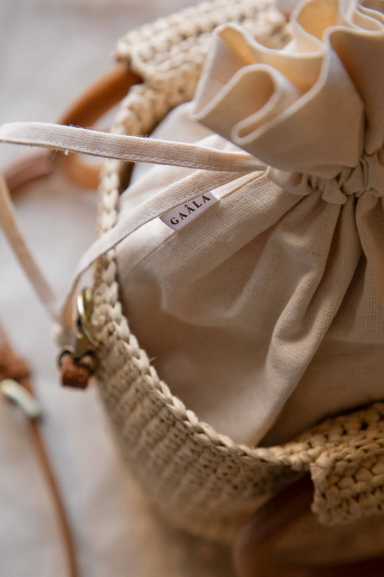 Ruth Raffia Bucket Bag