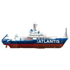 R/V Atlantis Sticker-clear back