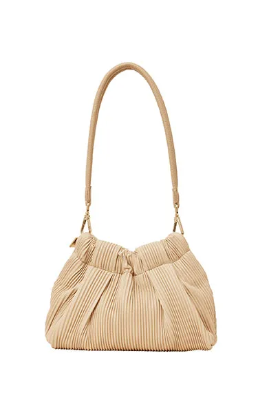 Saben Alexis Shoulder Bag Biscotti Pleat