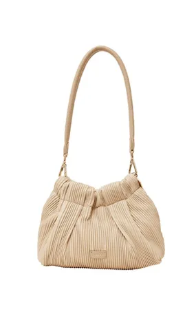 Saben Alexis Shoulder Bag Biscotti Pleat