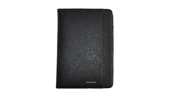 Saffiano Leather Padfolio Luxury Organizer (Each Sale Benefits One Tree Planted) 6" x 8.75" - Ships Quick!