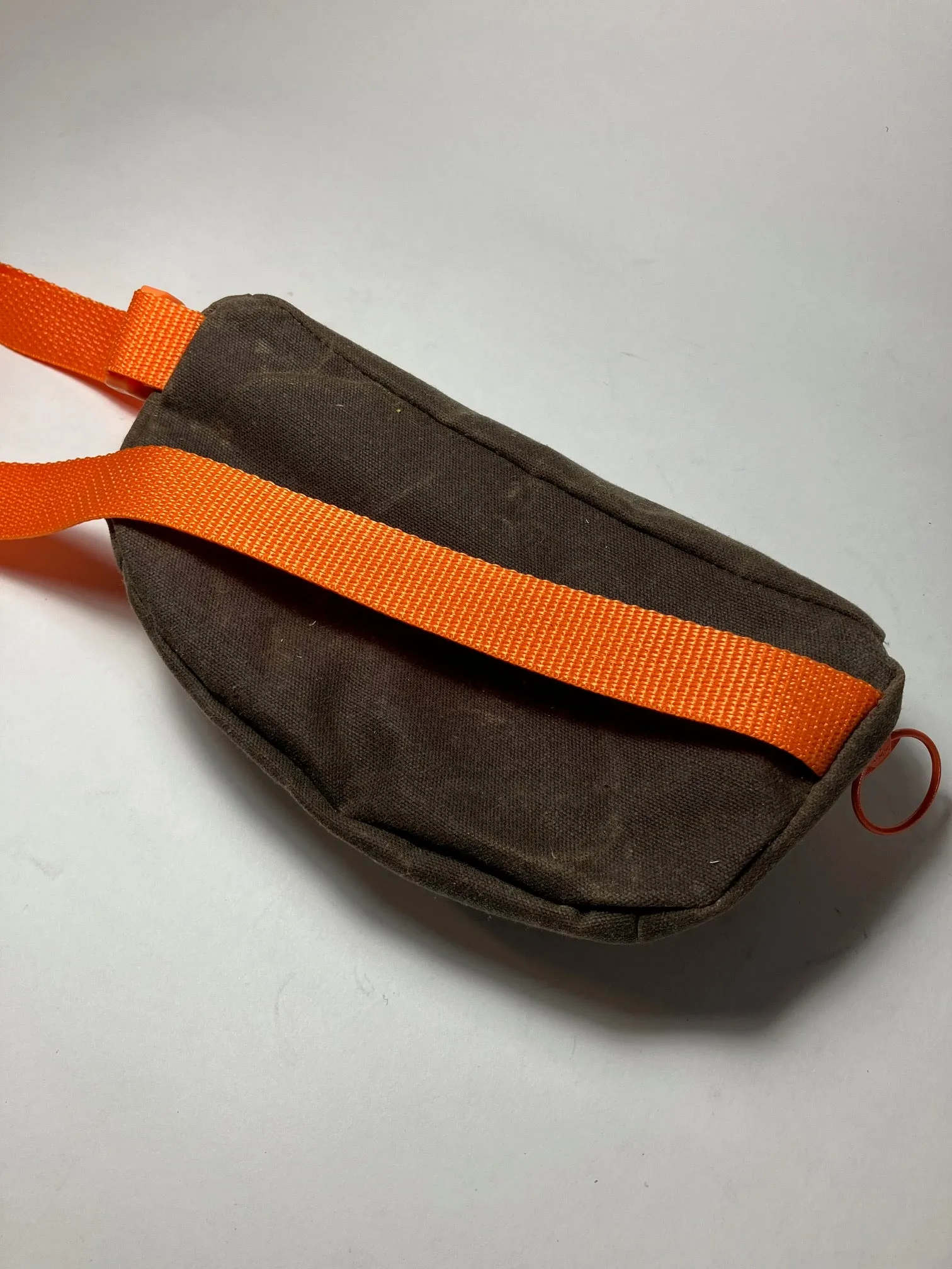 SAMPLE brown Fanny pack, waist bag, WAXED CANVAS FANNY PACK