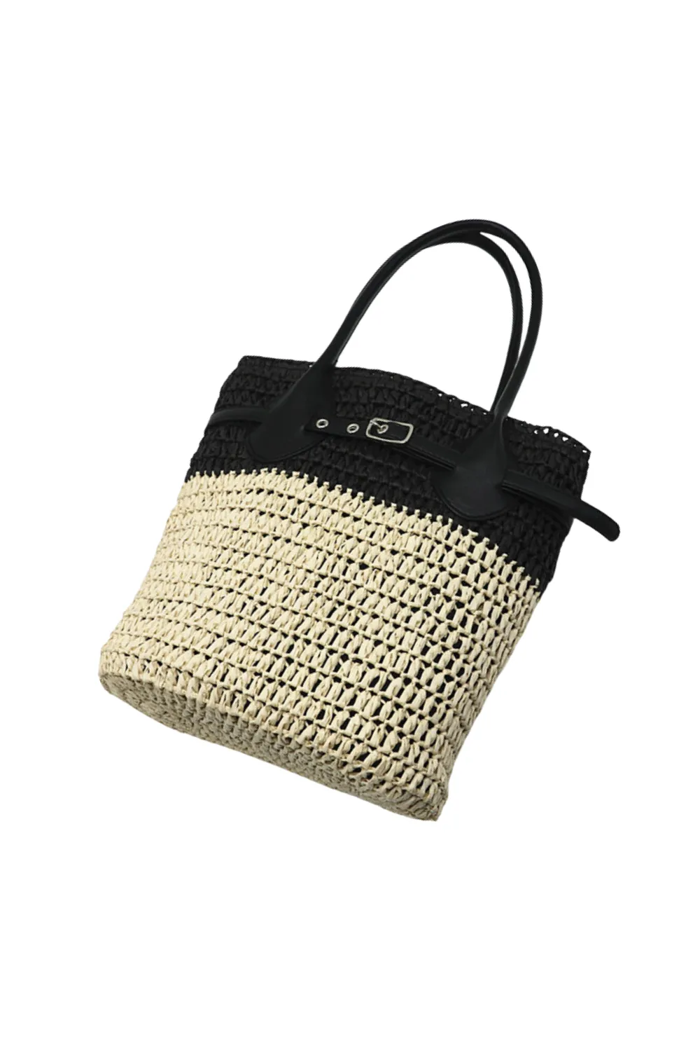 'Sandara' Woven Straw Bucket Bag