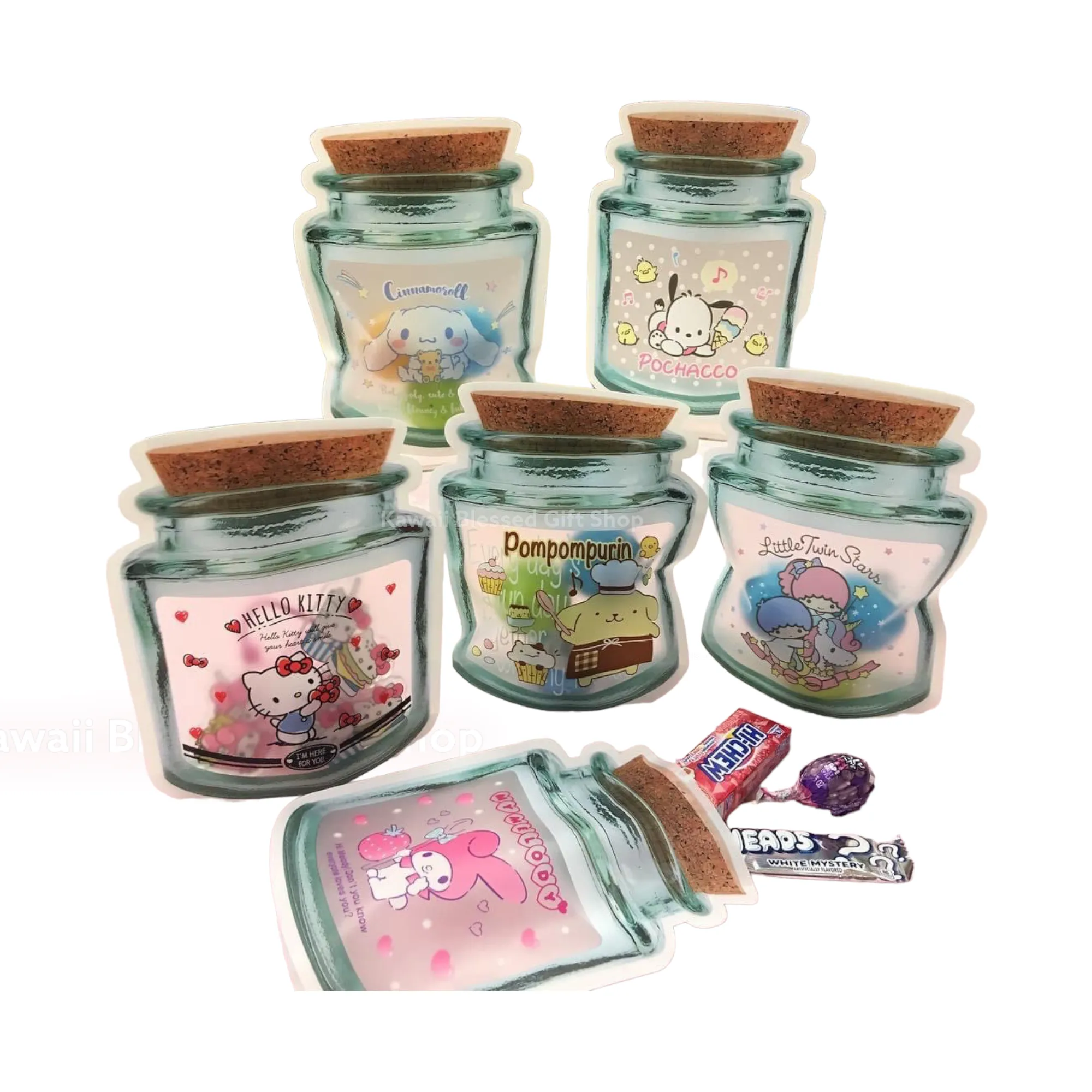 Sanrio Reusable Jar Shape Zipper Bags Set (Rare Find)