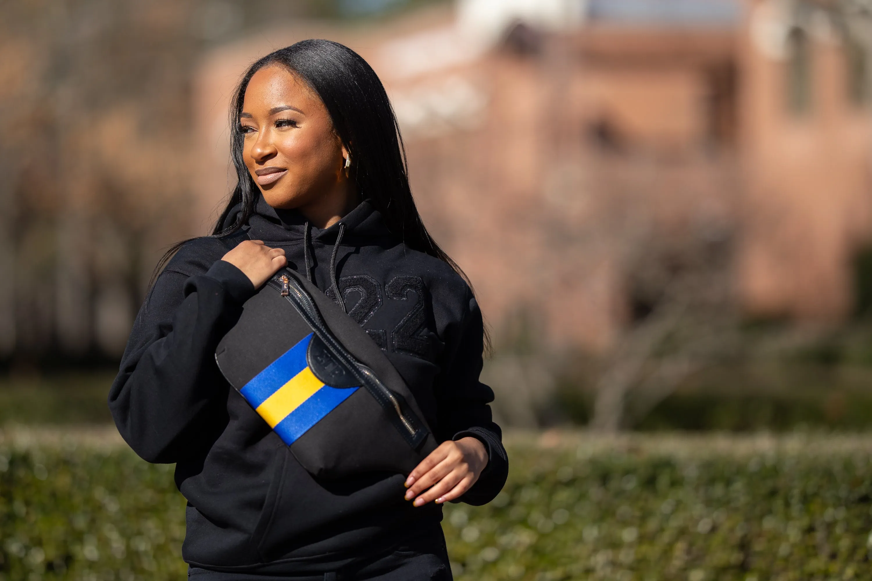 SGRHO Black Canvas Belt Bag