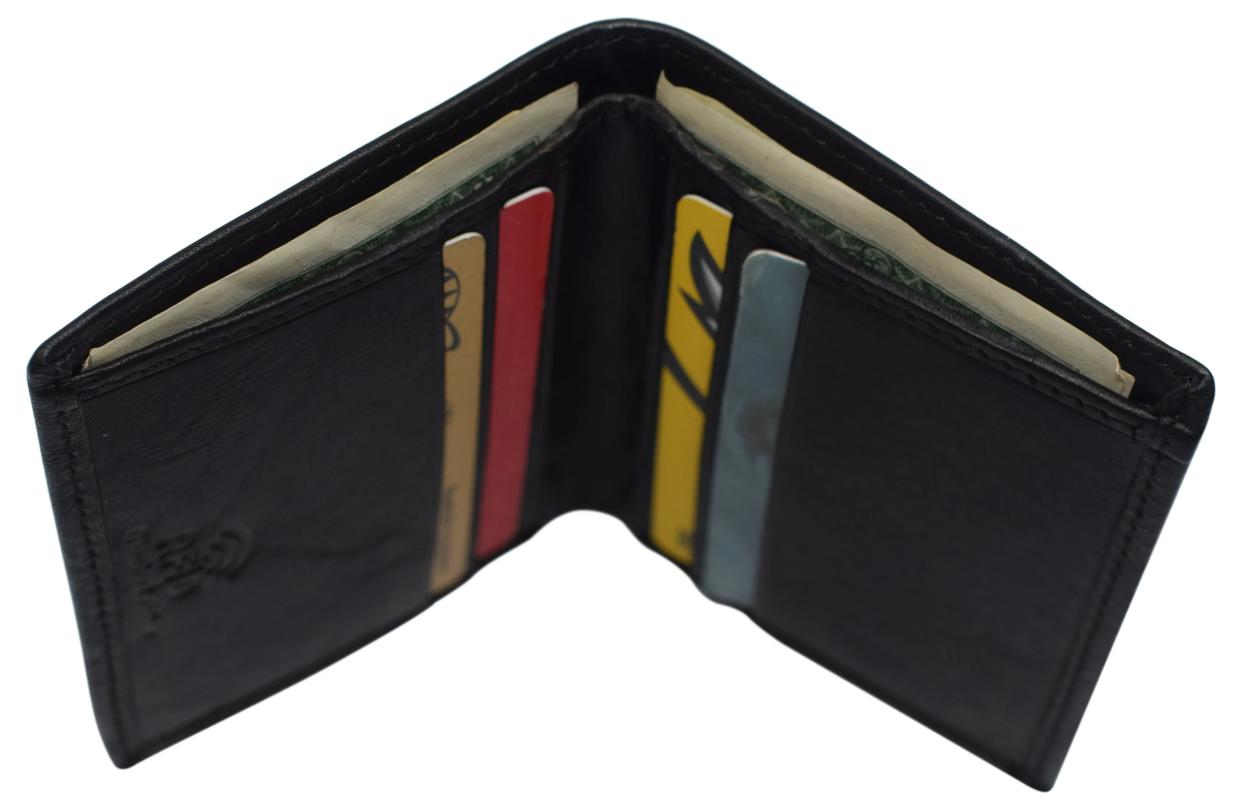 Slim Minimalist Wallets For Men & Women - Genuine Leather Credit Card Holder Front Pocket RFID Blocking Wallet