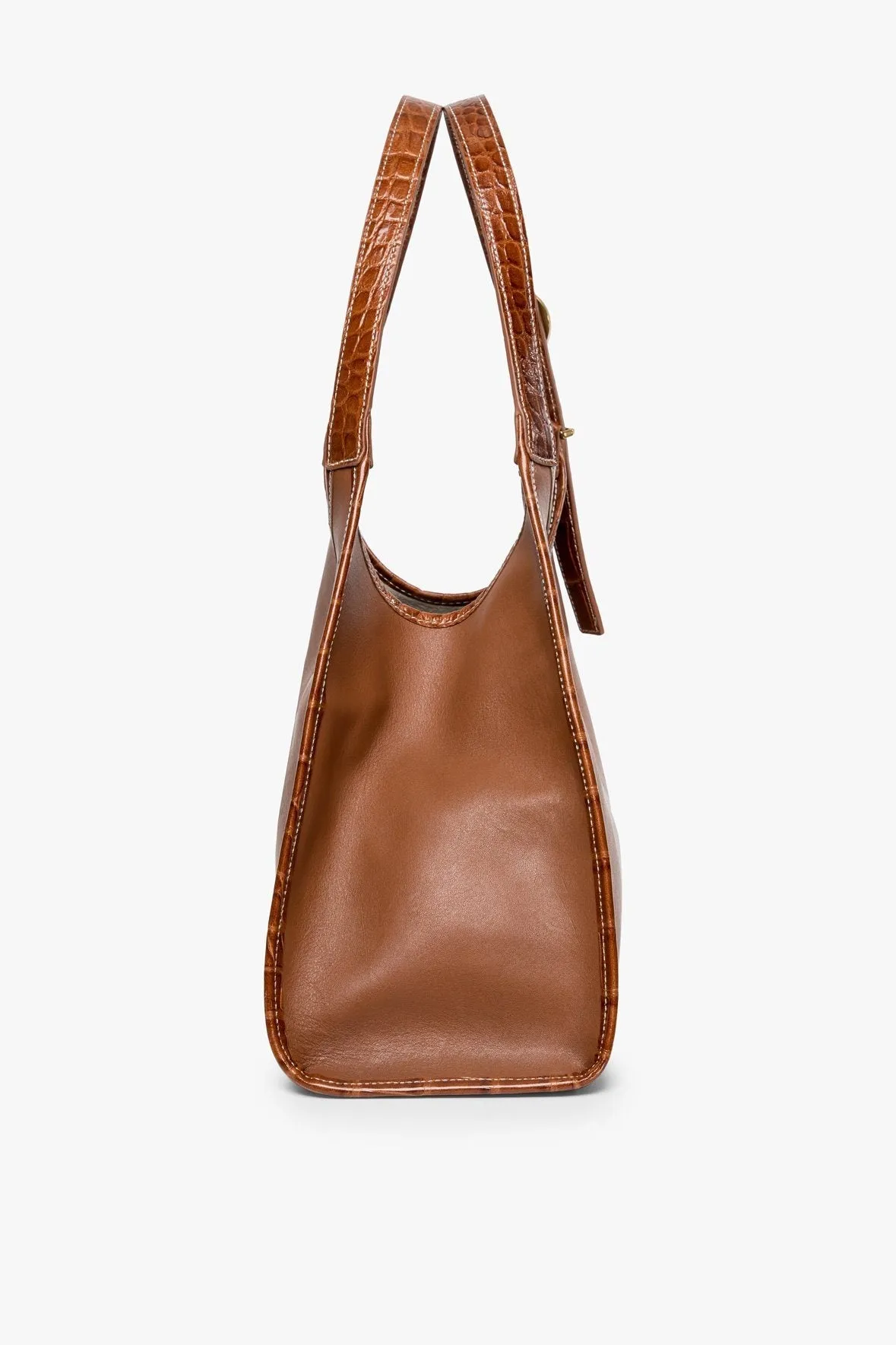 SOFT REY LEATHER TOTE BAG | TAN