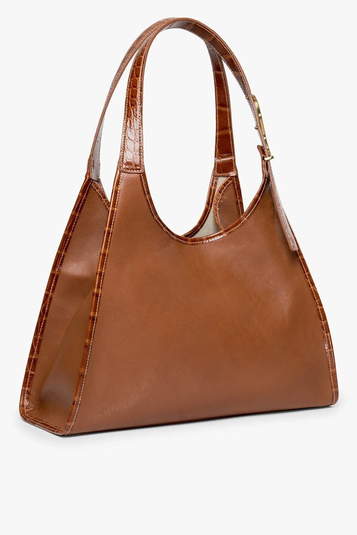 SOFT REY LEATHER TOTE BAG | TAN