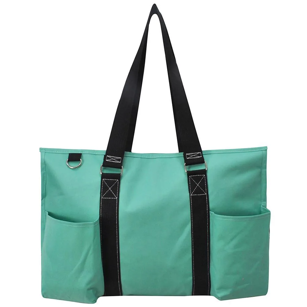 Solid Mint NGIL Zippered Caddy Large Organizer Tote Bag