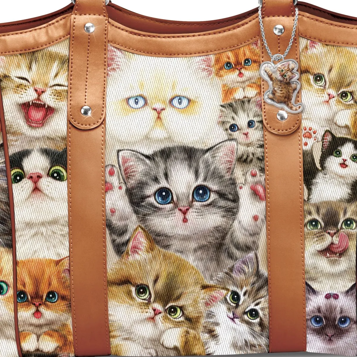 The Bradford Exchange Cats With Purr-Sonality Tote Bag by Kayomi Harai 18"-Inches