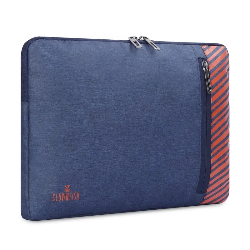 THE CLOWNFISH Algo Polyester Unisex 14 Inch Laptop Bag Tablet Case (Blue)