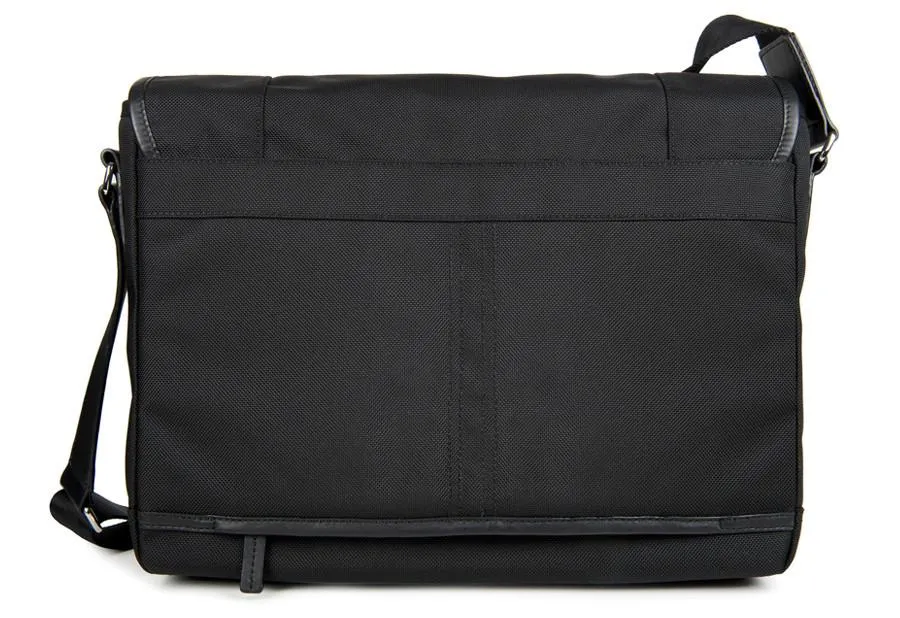 The Davek Messenger Bag - Black Nylon