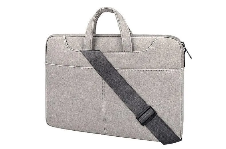 The Latest Sleek And Stylish Padded Inner Designed Shoulder Strap Laptop Bag-Beige