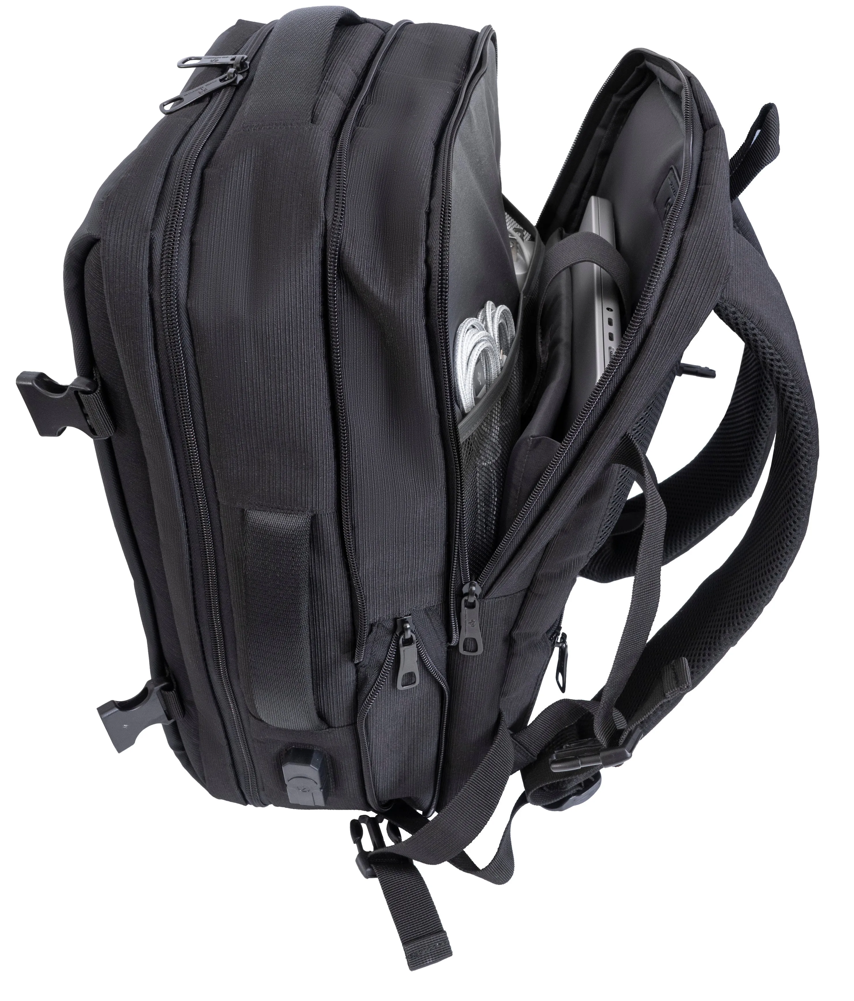 The Mitchell | 18-In Tarpaulin Expandable Travel Backpack with USB Port