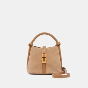 The Neve Mini Bucket Bag by Dolce Vita - Shitake Suede