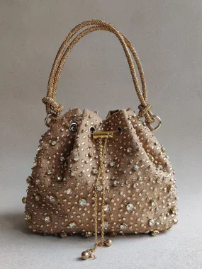 The Starry Bucket Bag in Gold