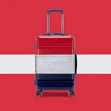 Tommy Hilfiger ABS 68 cms Navy   Red   White Hardsided Cabin Luggage (Triton)