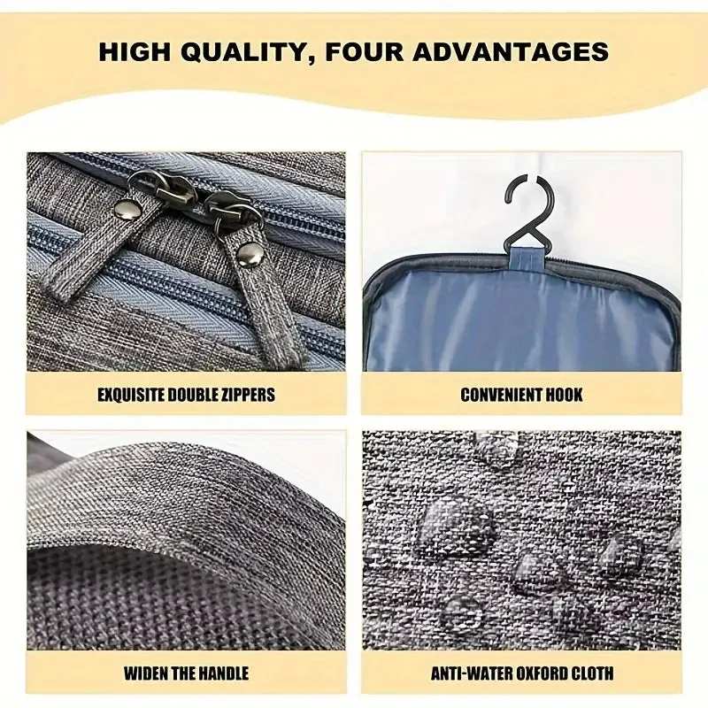 Travel Wash Bag with Hanging Hook