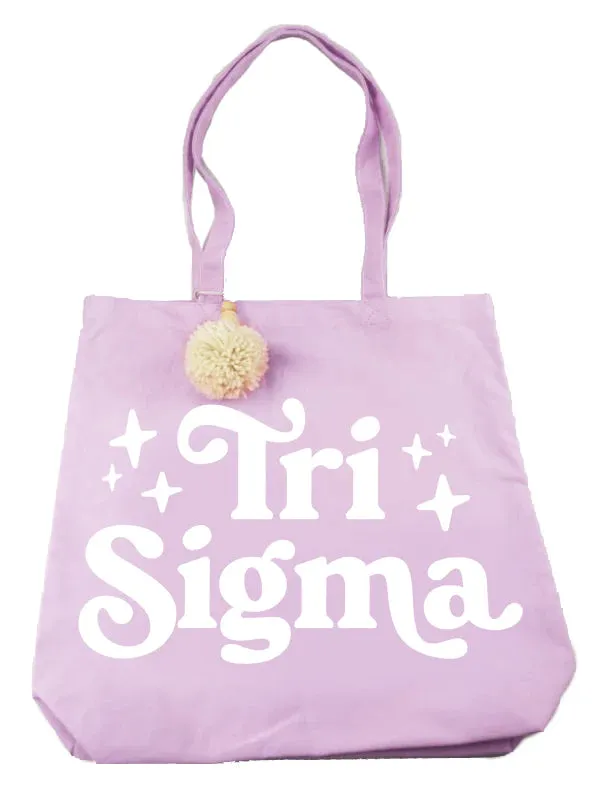 Tri Sigma Pom Pom Tote