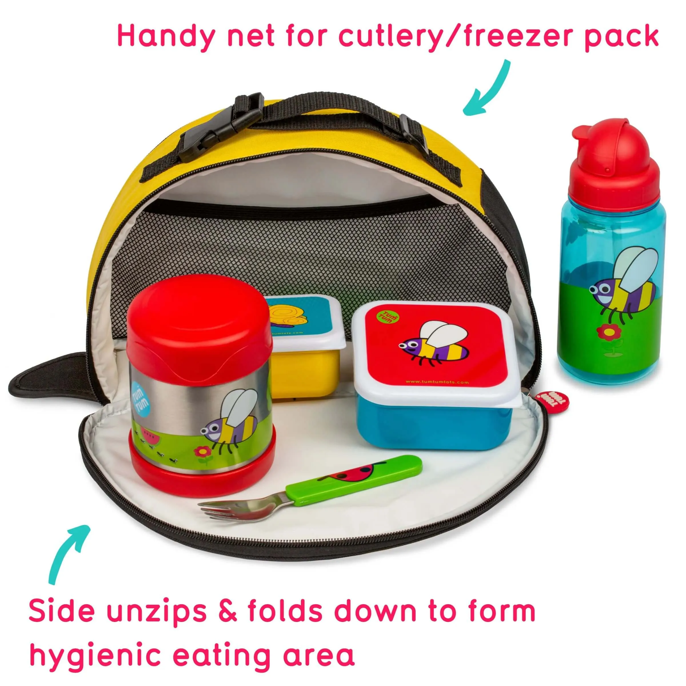 TUM TUM Insulated Children's Lunch Bag (Bee)