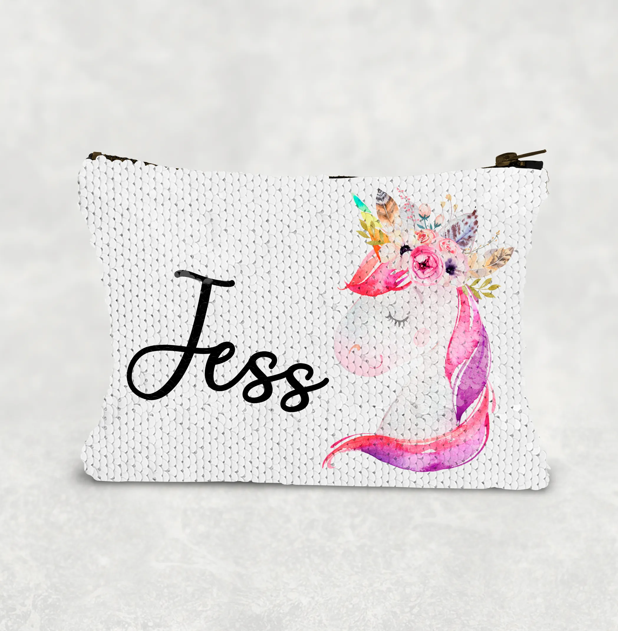 Unicorn Personalised Sequin Bag