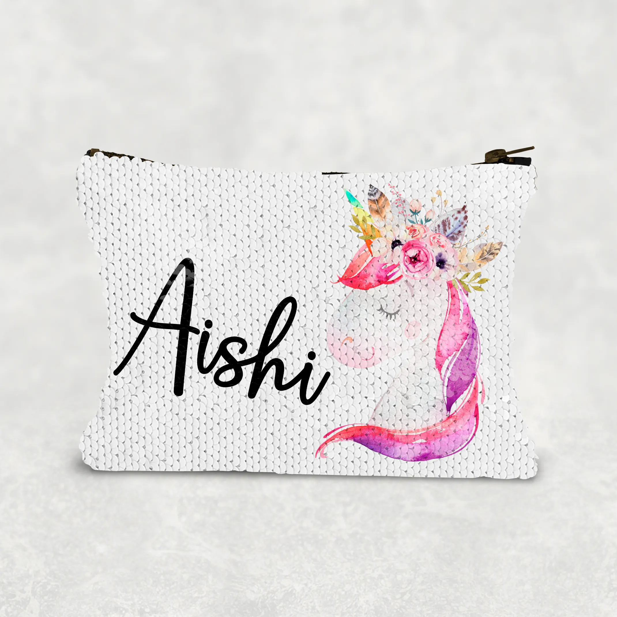 Unicorn Personalised Sequin Bag