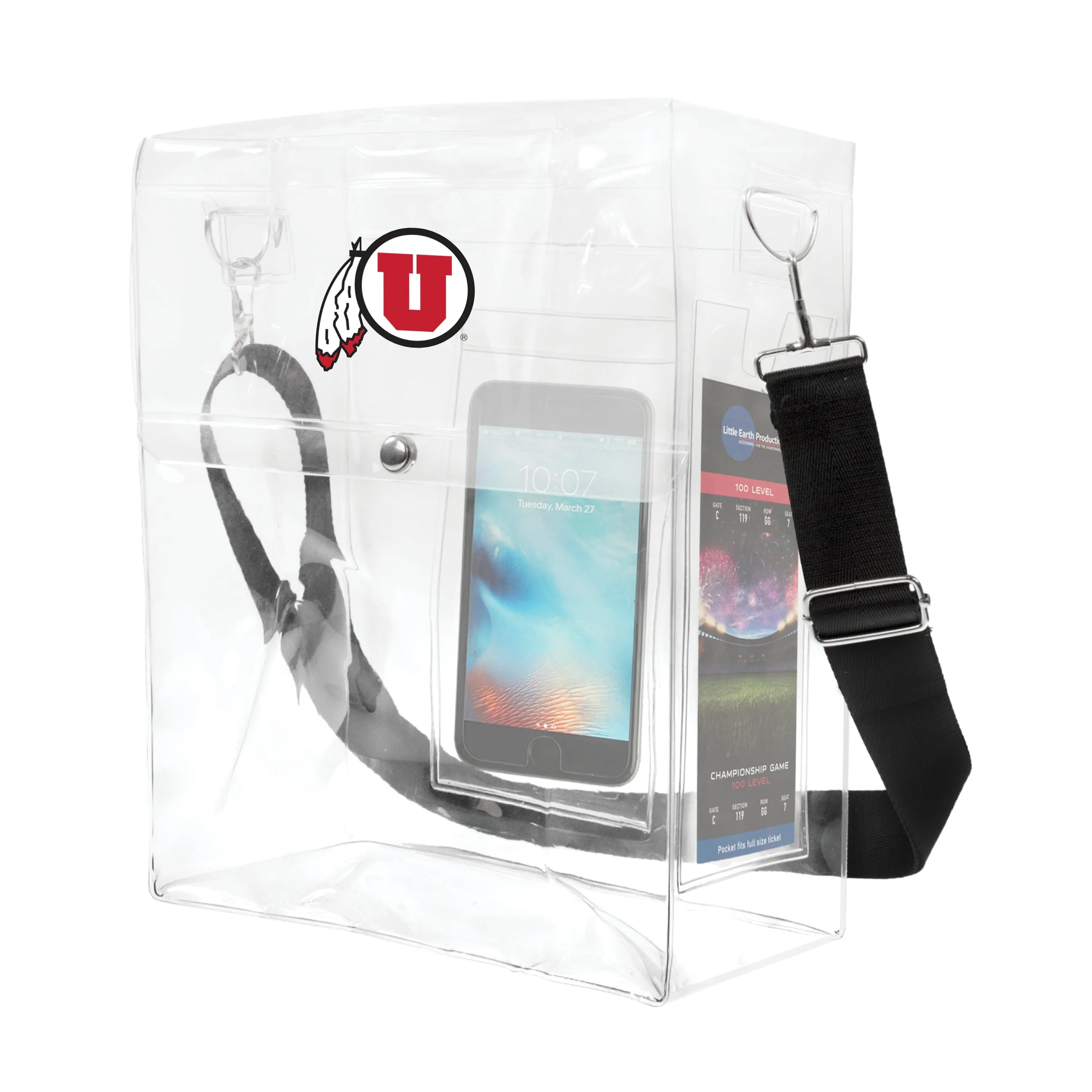 University of Utah Clear Ticket Satchel