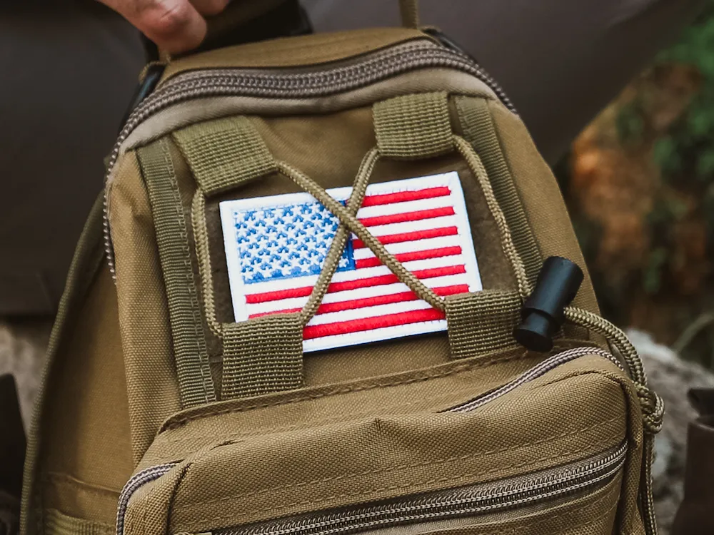 USA Flag Patch with Velcro Backing