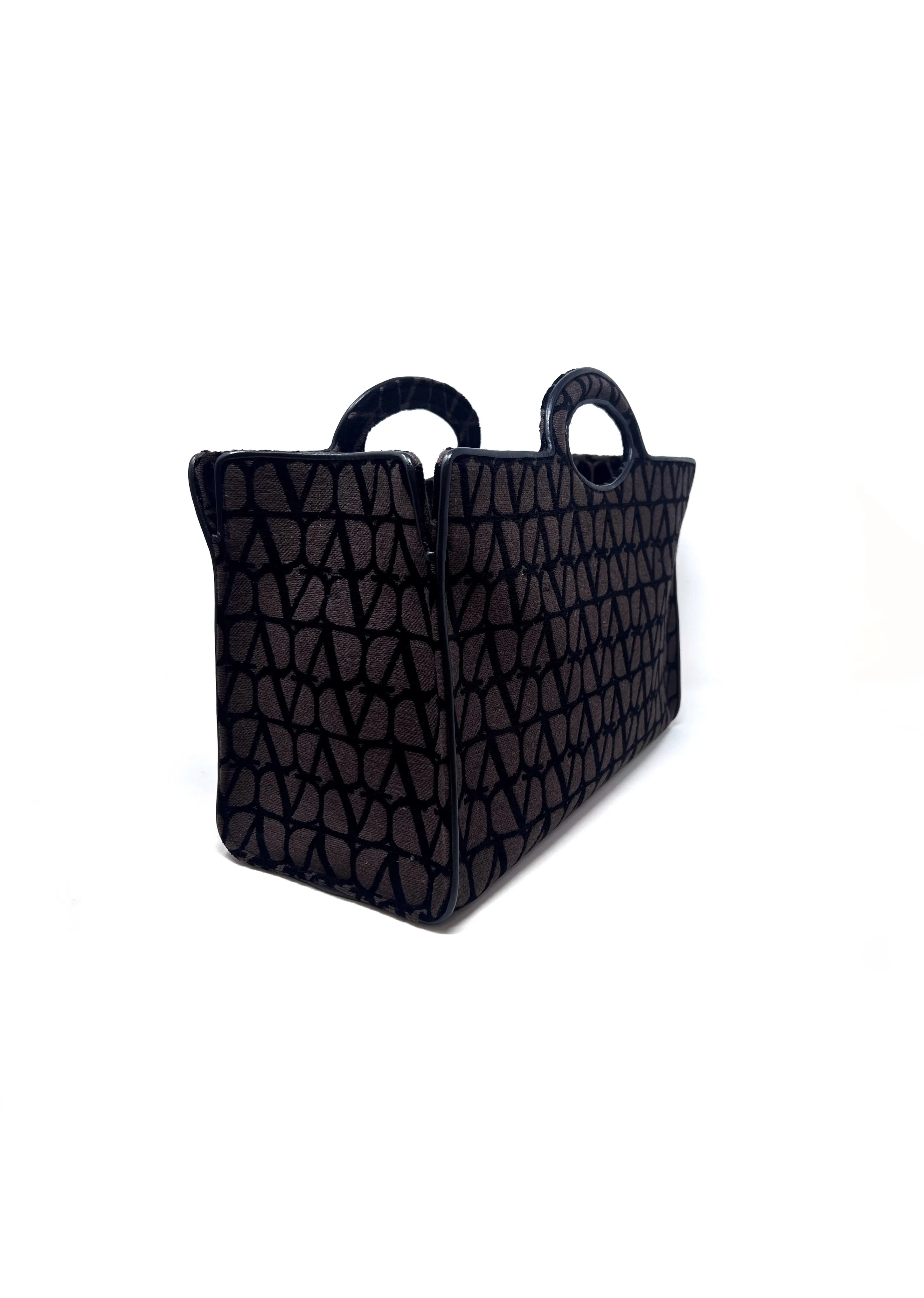 Valentino Chocolate/Black 'Le Troisieme' Shopping Bag