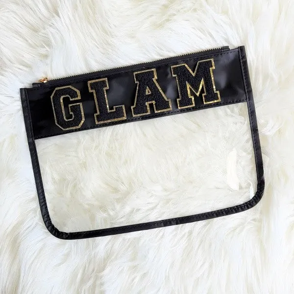 Varsity Letter Clear Pouch Travel Organizer