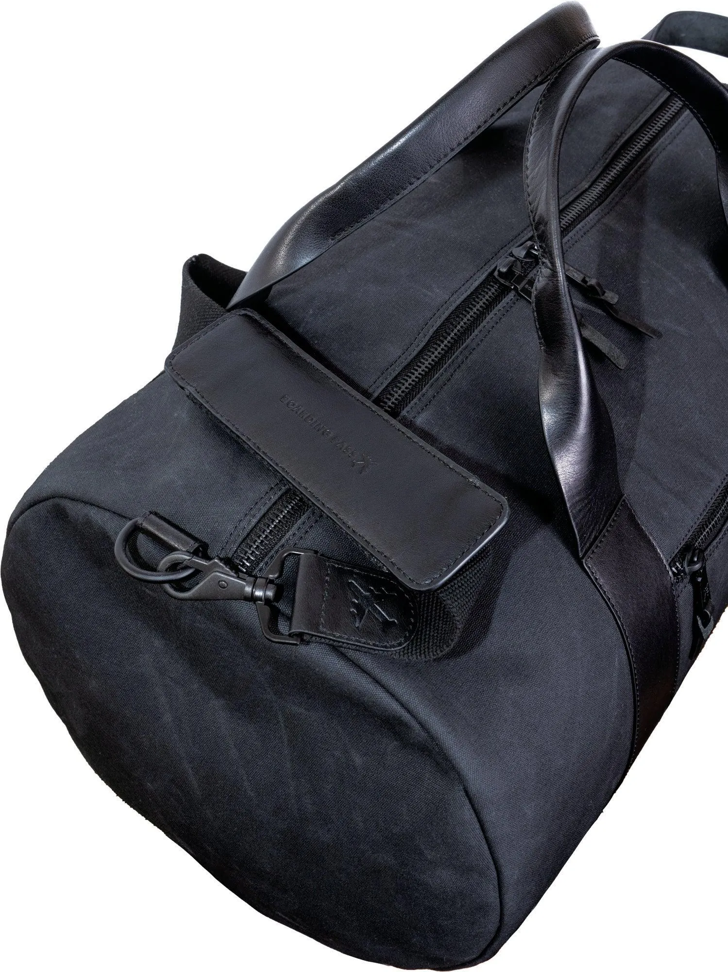 Voyager 21" Waxed Canvas Duffel - Black