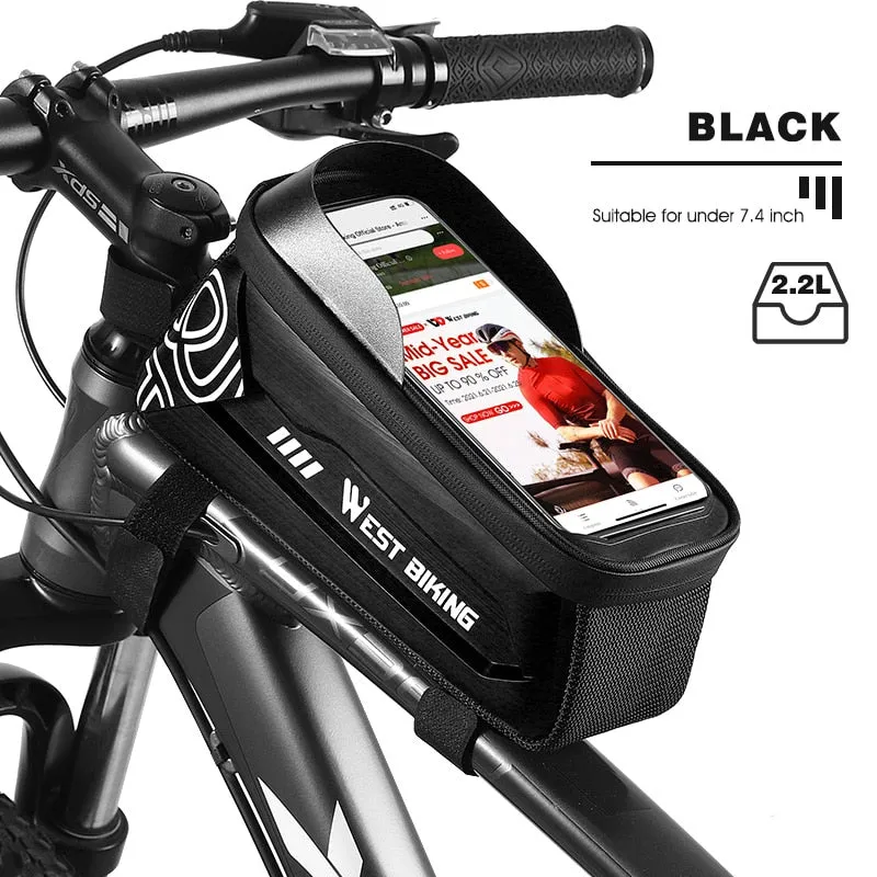 Waterproof Bicycle Bag Touchscreen Phone Case Large Capacity Front Handlebar Cycling Bag MTB Road Bike Accessories