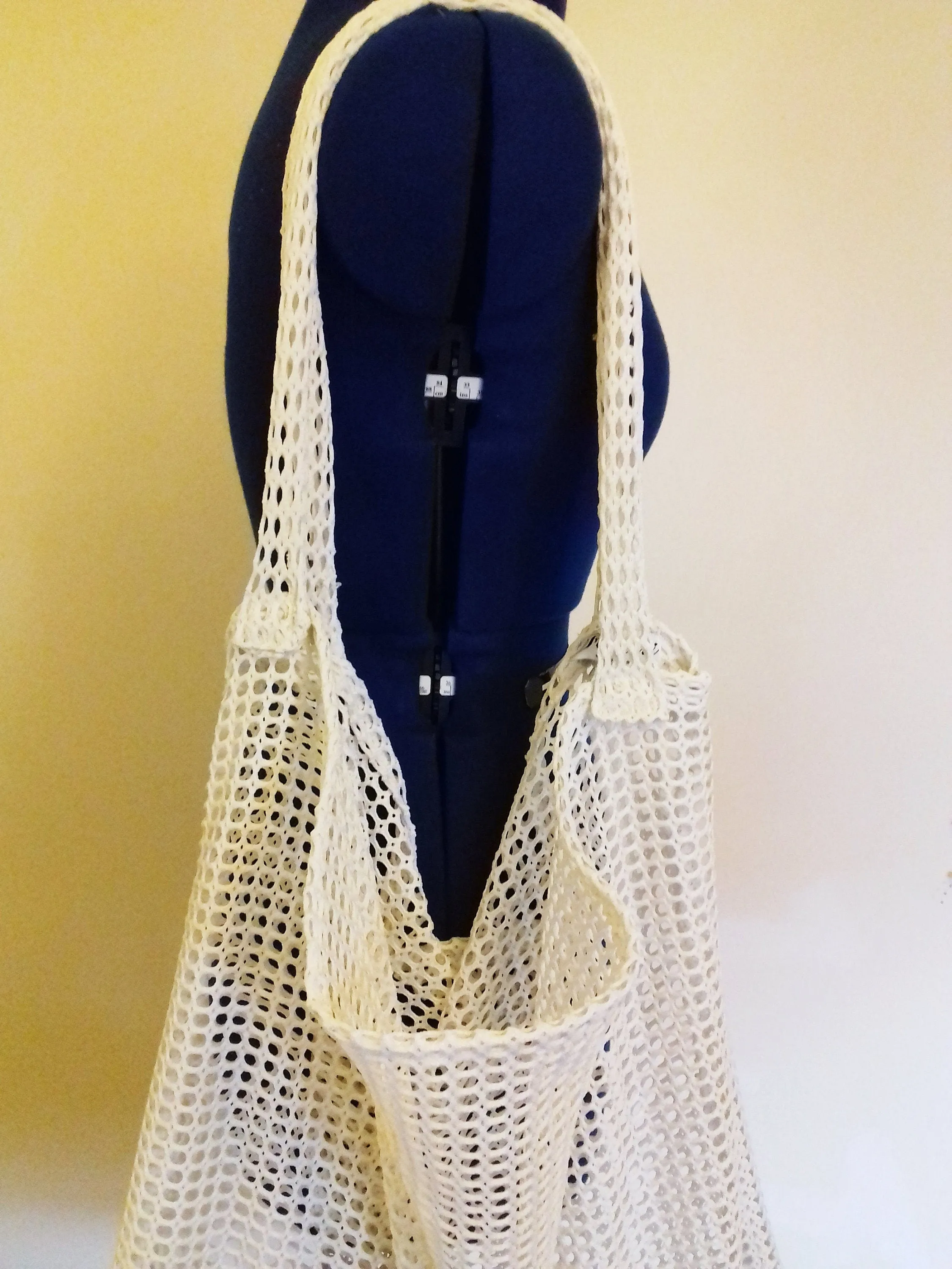 White String Bag Large Shoulder Shopper Tote