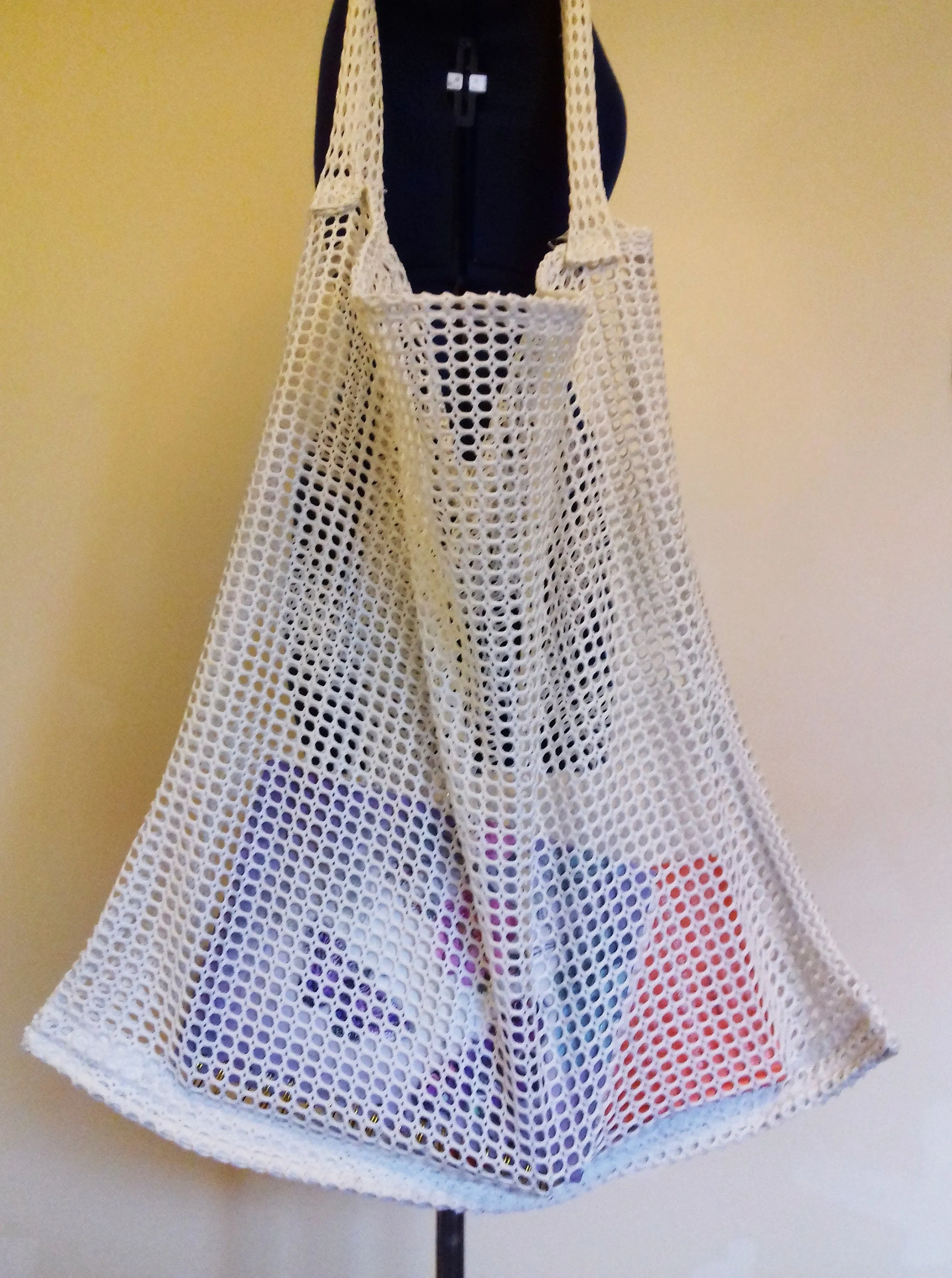 White String Bag Large Shoulder Shopper Tote