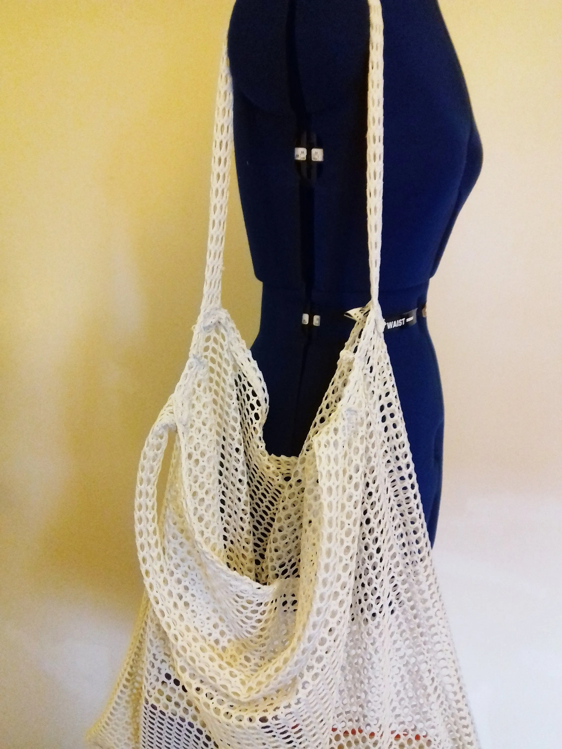 White String Bag Large Shoulder Shopper Tote