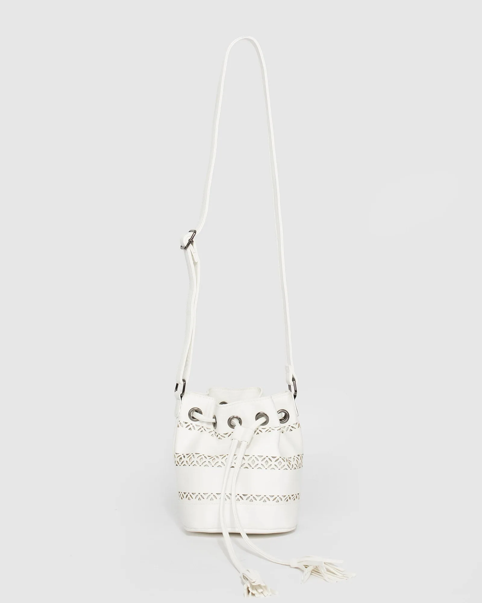 White Tali Bucket Bag