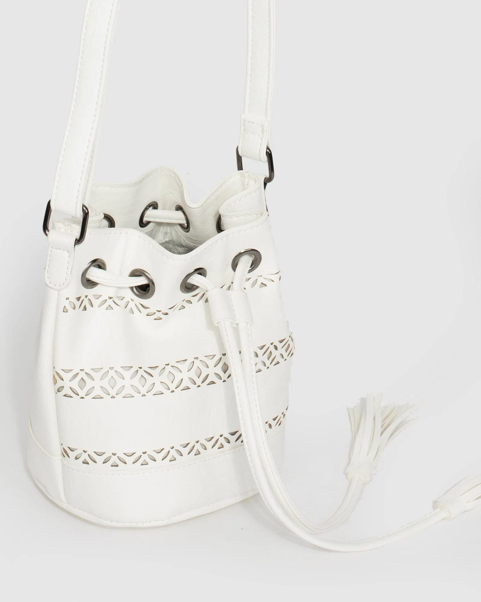 White Tali Bucket Bag