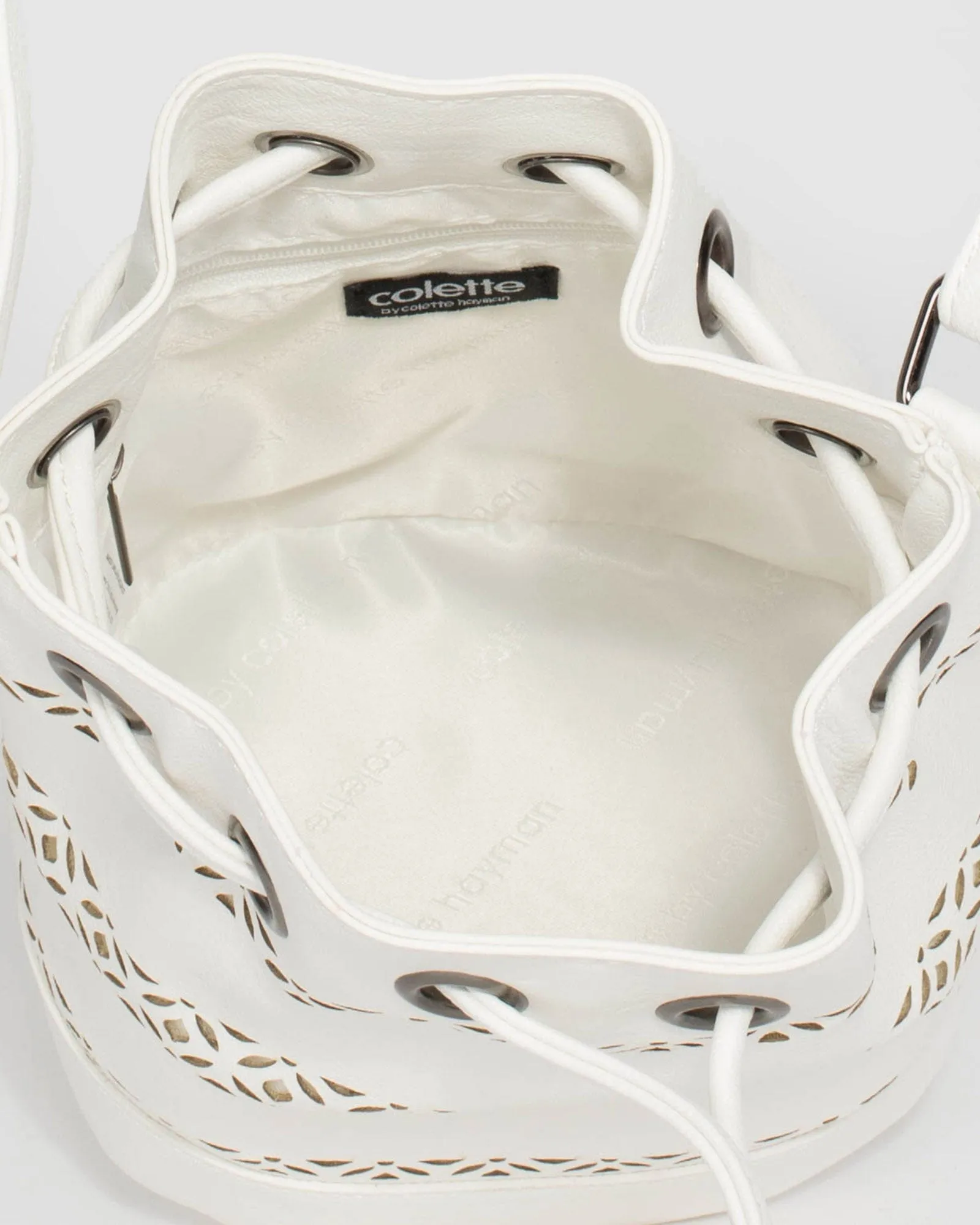 White Tali Bucket Bag