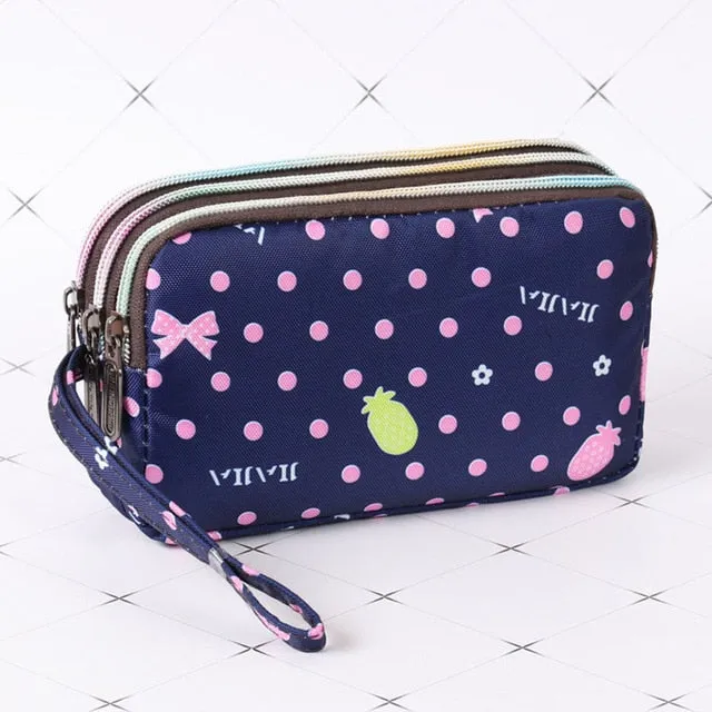 Women Clutch Large Capacity Casual Three-layer