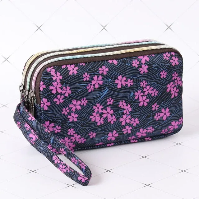 Women Clutch Large Capacity Casual Three-layer