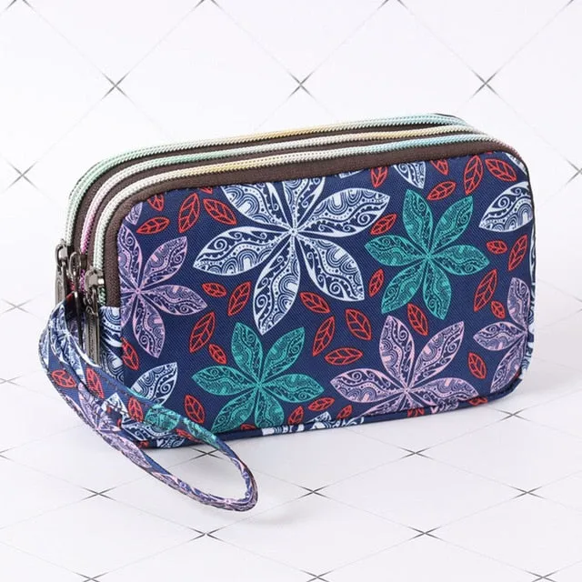 Women Clutch Large Capacity Casual Three-layer