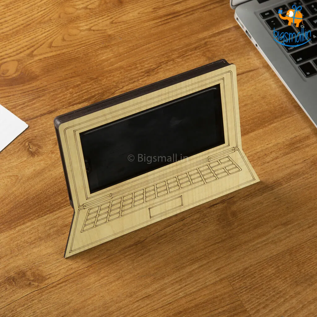 Wooden Computer Phone Holder