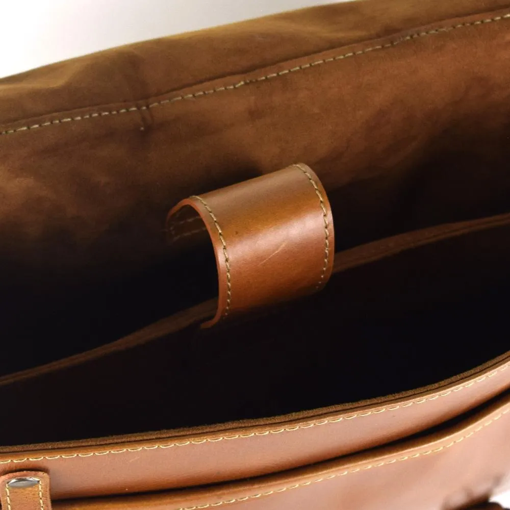 Wyoming Portfolio Briefcase in Cognac Leather