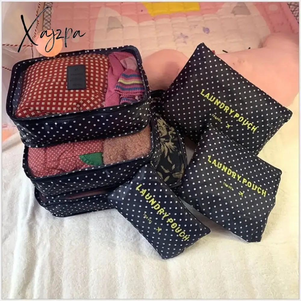 Xajzpa - 8pcs Set Travel Organizer Storage Bags Suitcase Packing Set Storage Cases Portable Luggage Organizer Clothes Shoe Tidy Pouch Bag