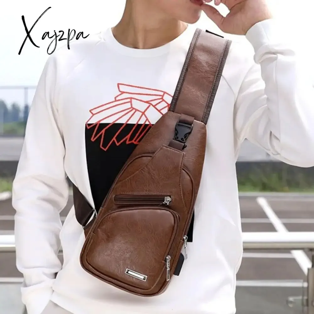 Xajzpa - Fashion Men Pack Teenager Outdoor Sports Running Cycling Waist Bag Pack Male Fashion Shoulder Belt Bag Travel Phone Pouch Bag