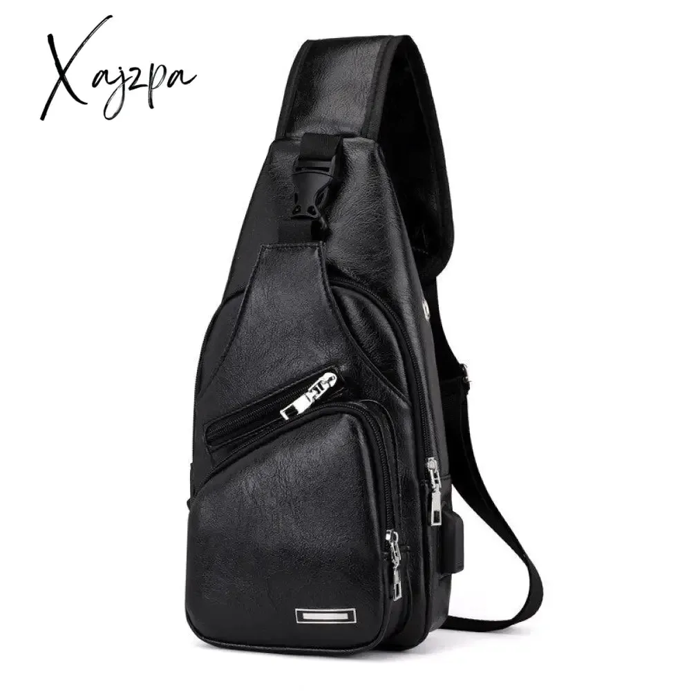 Xajzpa - Fashion Men Pack Teenager Outdoor Sports Running Cycling Waist Bag Pack Male Fashion Shoulder Belt Bag Travel Phone Pouch Bag